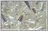VILLA Beads, PRECIOSA, 6x6x14mm, crystal, trans., AB, 20 Stk.