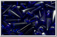 VILLA Beads, PRECIOSA, 6x6x14mm, cobalt, trans., 20 Stk.
