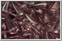 VILLA Beads, PRECIOSA, 6x6x14mm, amethyst, lt., trans., 20 Stk.