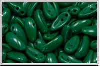 Chili-Beads, 2-Loch, 11x4mm, jade green, dk., op., 25 Stk.