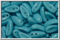 Chili-Beads, 2-Loch, 11x4mm, blue, baby, op., 25 Stk.