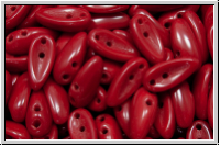 Chili-Beads, 2-Loch, 11x4mm, red, op., 25 Stk.