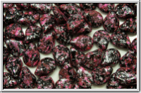 Pip-Beads, 5x7mm, black, op., pink, tweedy, 50 Stk.