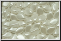Pip-Beads, 5x7mm, white, alabaster, white pastel, 50 Stk.