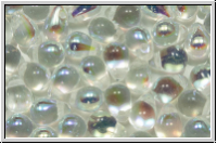 Drop Beads, 4x6mm, crystal, trans., AB, 20 Stk.
