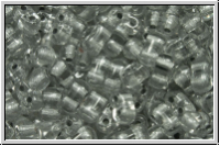 Bi-Bo-Beads, 5,3x2,4mm, crystal, trans., silver-ld., 150 Stk. (ca. 11g)