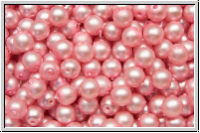 bhm. Glasperle, rund, 4mm, white, alabaster, rose pearl, matte, 50 Stk.