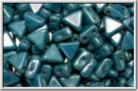 KHEOPS PAR PUCA, 6x5mm, aqua, op., blue/grey marbled, 50 Stk.