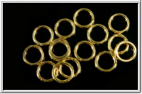 Biegeringe, rund, 06x0,7mm, vergoldet, 925er Silber, 2 Stk.