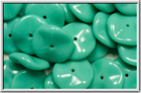 Ripple-Beads, 12mm, turquoise, op., 12 Stk.