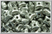 Orion-Beads, 3x5mm, silver, met., satin, 50 Stk.
