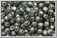 English Cut-Beads, 3,5mm, crystal, trans., full chrome, 50 Stk.