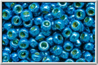 R-08-0584PF, TOHO Rocailles, 08/0, blue, turkish, galv., met., perm.-finish, 10g