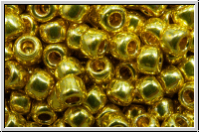 R-08-0590PF, TOHO Rocailles, 08/0, gold, yellow, galv., met., perm.-finish, 10g