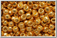 R-08-0591PF, TOHO Rocailles, 08/0, gold, old, galv., met., perm.-finish, 10g