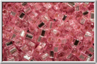 TCS-15-0038, TOHO Cubes, 1,5mm, pink, trans., silver-ld., 5g