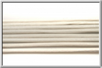 Lederband, 1,3mm, rund, white, Lnge 1 m