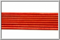Lederband, 1,3mm, rund, orange, Ziege, Lnge 1 m