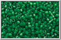 DB0776, MIYUKI Delica, 11/0, emerald (dyed), trans., semi matte, 5g