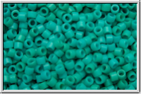 DB0793, MIYUKI Delica, 11/0, green, turquoise (dyed), op., semi matte, 5g