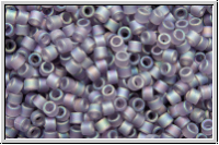 DB0870, MIYUKI Delica, 11/0, amethyst, lt., trans., matte, AB, 5g