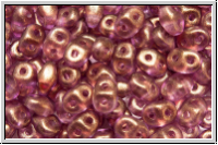 SD-00030-29259, SuperDuo Beads, crystal, trans., halo persian pink, 10g