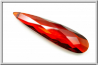Kristallschliffperle, teardrop, 9x36mm, red, dk., trans., 1 Stk.
