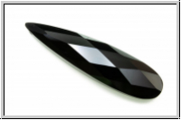 Kristallschliffperle, teardrop, 9x36mm, black, op., 1 Stk.