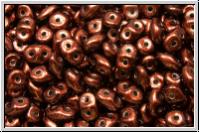 SD-23980-24201, SuperDuo Beads, black, op., metalust, burnt copper, 10g