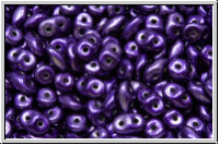 SD-23980-24202, SuperDuo Beads, black, op., metalust, purple, 10g