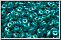 SD-23980-24206, SuperDuo Beads, black, op., metalust, turquoise, 10g