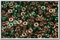 OBD-50730-27101, O-Beads, emerald, trans., half capri gold, 5 g