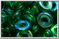 Glasring, 10x3,2mm, emerald, trans., AB, 10 Stk.