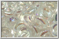 Glasring, 10x3,2mm, crystal, trans., AB, 10 Stk.