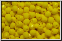 Bhm. Glasschliffperle, feuerpol., 3mm, yellow, op., 50 Stk.