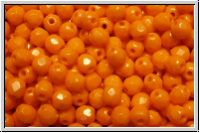 Bhm. Glasschliffperle, feuerpol., 3mm, Farbe, orange, lt., op., 50 Stk.