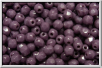 Bhm. Glasschliffperle, feuerpol., 3mm, lavender, darkest, op., 50 Stk.