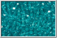 Bhm. Glasschliffperle, feuerpol., 3mm, blue zircon, trans., 50 Stk.