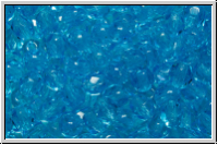 Bhm. Glasschliffperle, feuerpol., 4mm, aqua, med., trans., 50 Stk.