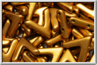 AVA-Beads, 11x10mm, brass gold, met., satin, 10 Stk.