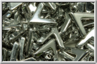 AVA-Beads, 11x10mm, crystal, trans., full silver, 10 Stk.