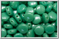 DiscDuo-Beads, 6mm, turquoise, op., luster, 25 Stk.