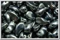 ZoliDuo-Beads, 5x8mm, left, hematite, met., 25 Stk.
