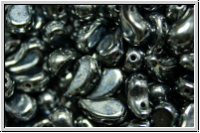 ZoliDuo-Beads, 5x8mm, right, hematite, met., 25 Stk.