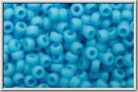 RR-11-0413f, MIYUKI Rocailles, 11/0, aqua, op., matte, 10g