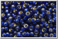 RR-11-4281, MIYUKI Rocailles, 11/0, blue (dyed), navy, trans., silver-ld., duracoat, 10g