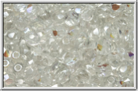 Bhm. Glasschliffperle, feuerpol., 4mm, crystal, transparent, AB, 50 Stk.