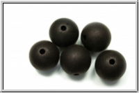 Acryl-Perle, rund, 14mm, black, matte, 5 Stk.