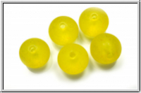 Acryl-Perle, rund, 14mm, yellow, matte, 5 Stk.