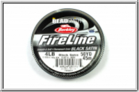 Fireline Beading Thread, Fdelgarn, 04 LB, black satin, 50 yd